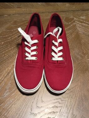 Brooks Brothers Casual  Red Canvas Mens  Sneakers